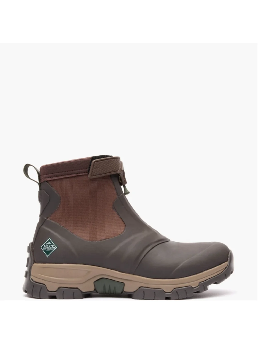 Muck Boot Apex Mid Zip Mens 14 Brown Waterproof Rubber Ankle Boots NIB